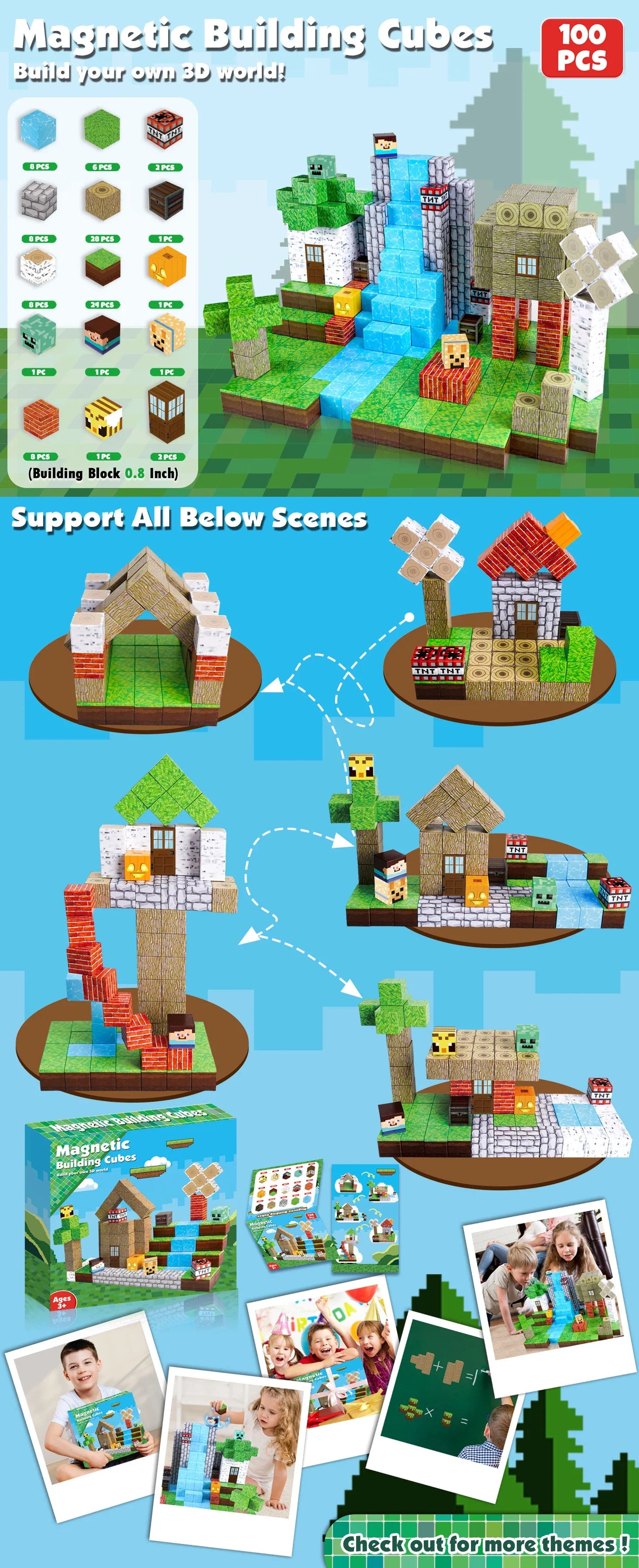 KidLux™ Magnetic Educational Building Blocks